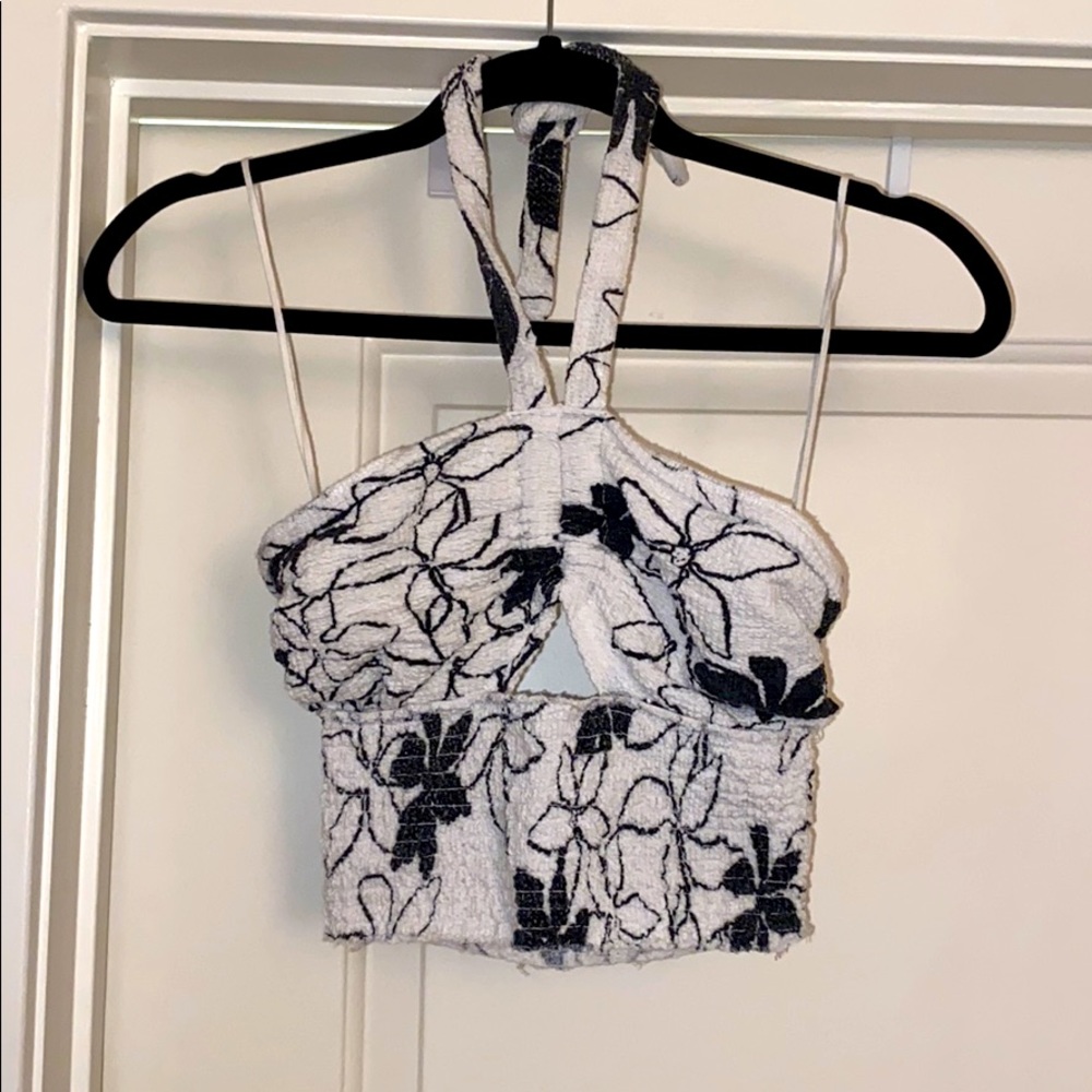 Urban Outfitters Floral Halter Neck crop top.